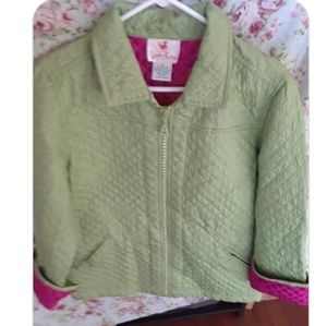 Pink and green medium Quaker jacket